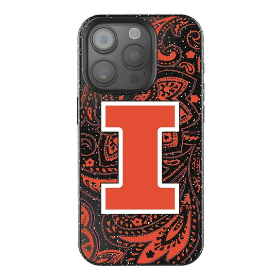 Keyscaper Illinois Fighting Illini Paisley Bling iPhone Case