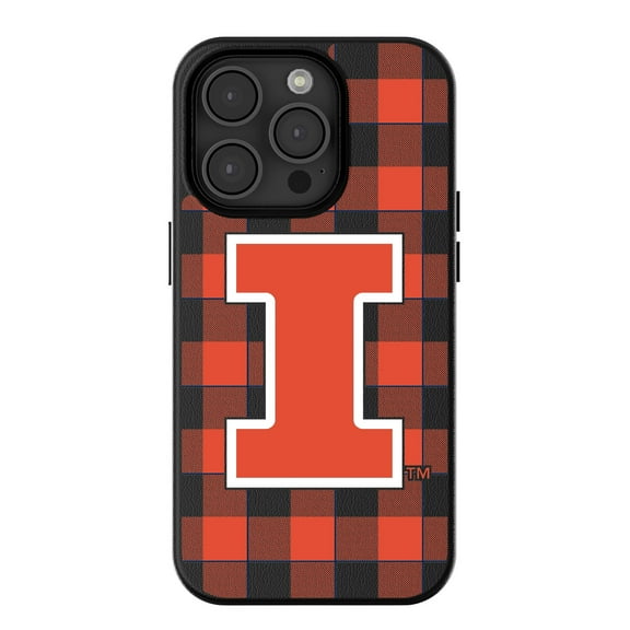 Keyscaper Illinois Fighting Illini Plaid Magnetic Bump iPhone Case