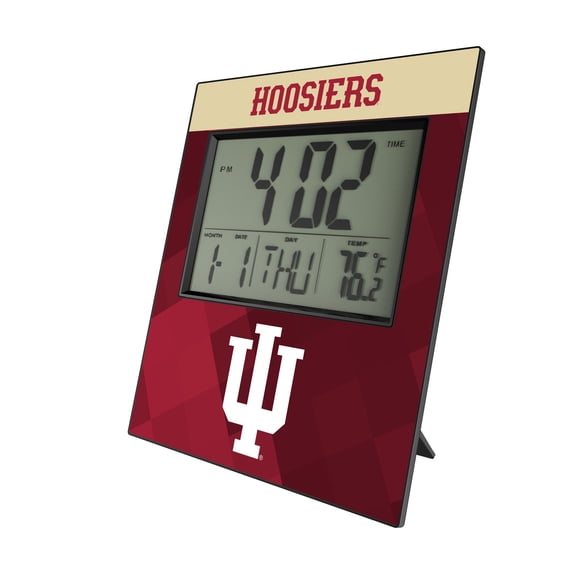 Keyscaper Indiana Hoosiers Color Block Digital Desk Clock