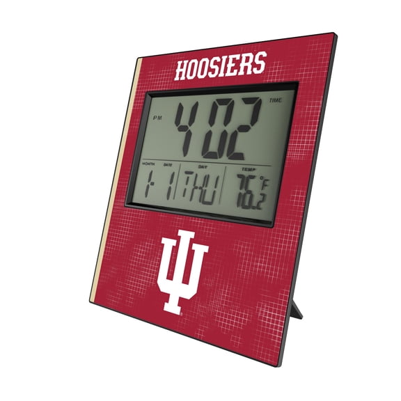 Keyscaper Indiana Hoosiers Cross Hatch Digital Desk Clock