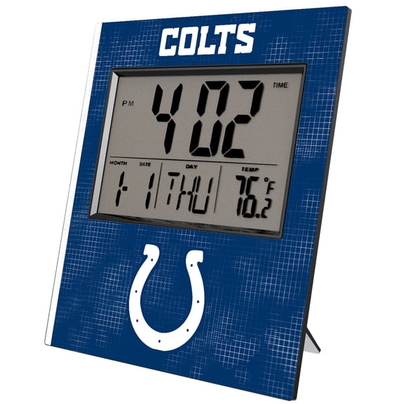 Keyscaper Indianapolis Colts Cross Hatch Digital Desk Clock