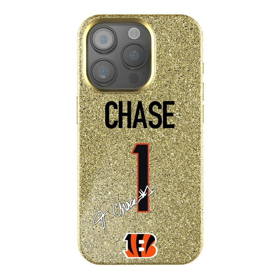 Keyscaper Ja'Marr Chase Gold Cincinnati Bengals Bling iPhone Case