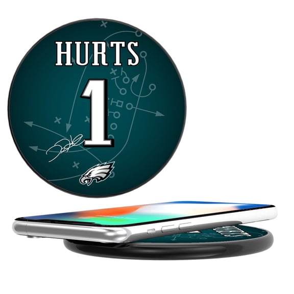 Keyscaper Jalen Hurts Black Philadelphia Eagles Wireless Charging Station