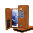 thumbnail image 1 of Keyscaper Jared Goff Brown Detroit Lions Galaxy Folio Case, 1 of 1