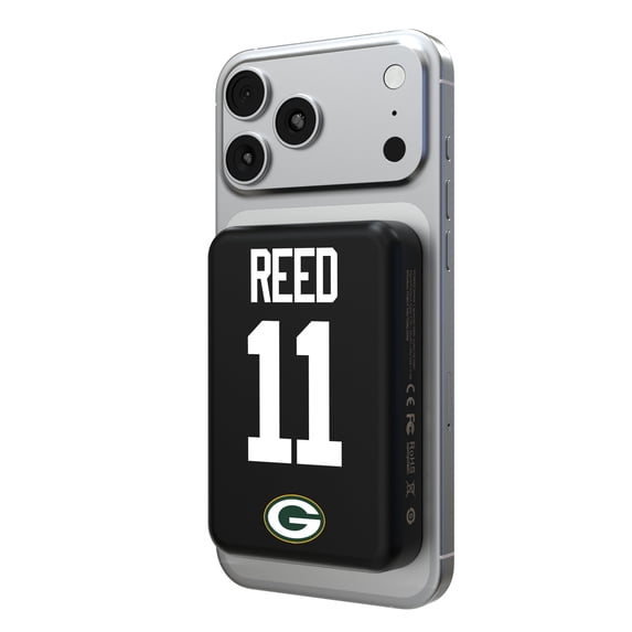 Keyscaper Jayden Reed Green Bay Packers 5000mAh Wireless Magnetic Power Bank