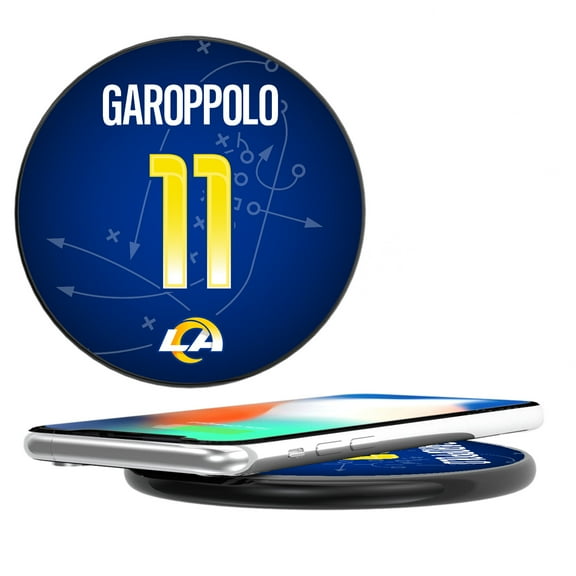 Keyscaper Jimmy Garoppolo Black Los Angeles Rams Wireless Charging Station