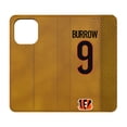 thumbnail image 1 of Keyscaper Joe Burrow Brown Cincinnati Bengals Folio iPhone Case, 1 of 7
