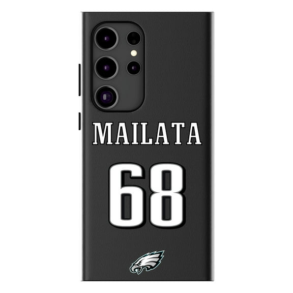 Keyscaper Jordan Mailata Black Philadelphia Eagles Galaxy Magnetic Bump Case