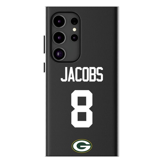 Keyscaper Josh Jacobs Black Green Bay Packers Galaxy Magnetic Bump Case