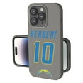 thumbnail image 1 of Keyscaper Justin Herbert Gray Los Angeles Chargers Ready Soft Touch iPhone Case, 1 of 7