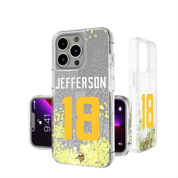Keyscaper Justin Jefferson Minnesota Vikings iPhone Glitter Phone Case