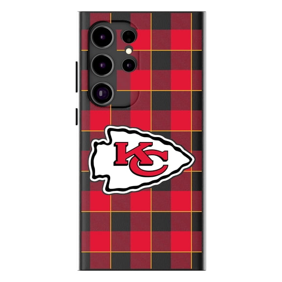 Keyscaper Kansas City Chiefs Plaid Galaxy Magnetic Bump Case