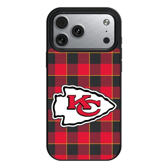 Keyscaper Kansas City Chiefs Plaid Magnetic Bump iPhone Case