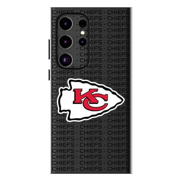 Keyscaper Kansas City Chiefs Text Backdrop Galaxy Magnetic Bump Case