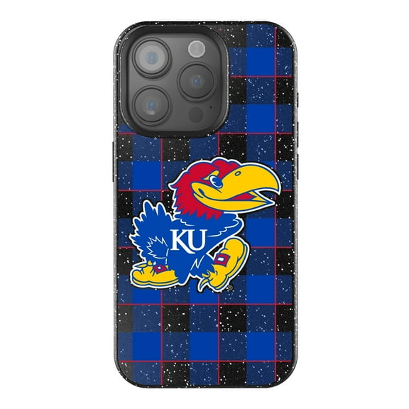 Keyscaper Kansas Jayhawks Plaid Bling iPhone Case
