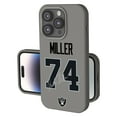 thumbnail image 1 of Keyscaper Kolton Miller Gray Las Vegas Raiders Ready Soft Touch iPhone Case, 1 of 7