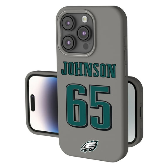 Keyscaper Lane Johnson Gray Philadelphia Eagles Ready Soft Touch iPhone Case