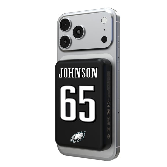 Keyscaper Lane Johnson Philadelphia Eagles 5000mAh Wireless Magnetic Power Bank