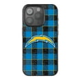 thumbnail image 1 of Keyscaper Los Angeles Chargers Plaid Bling iPhone Case, 1 of 1