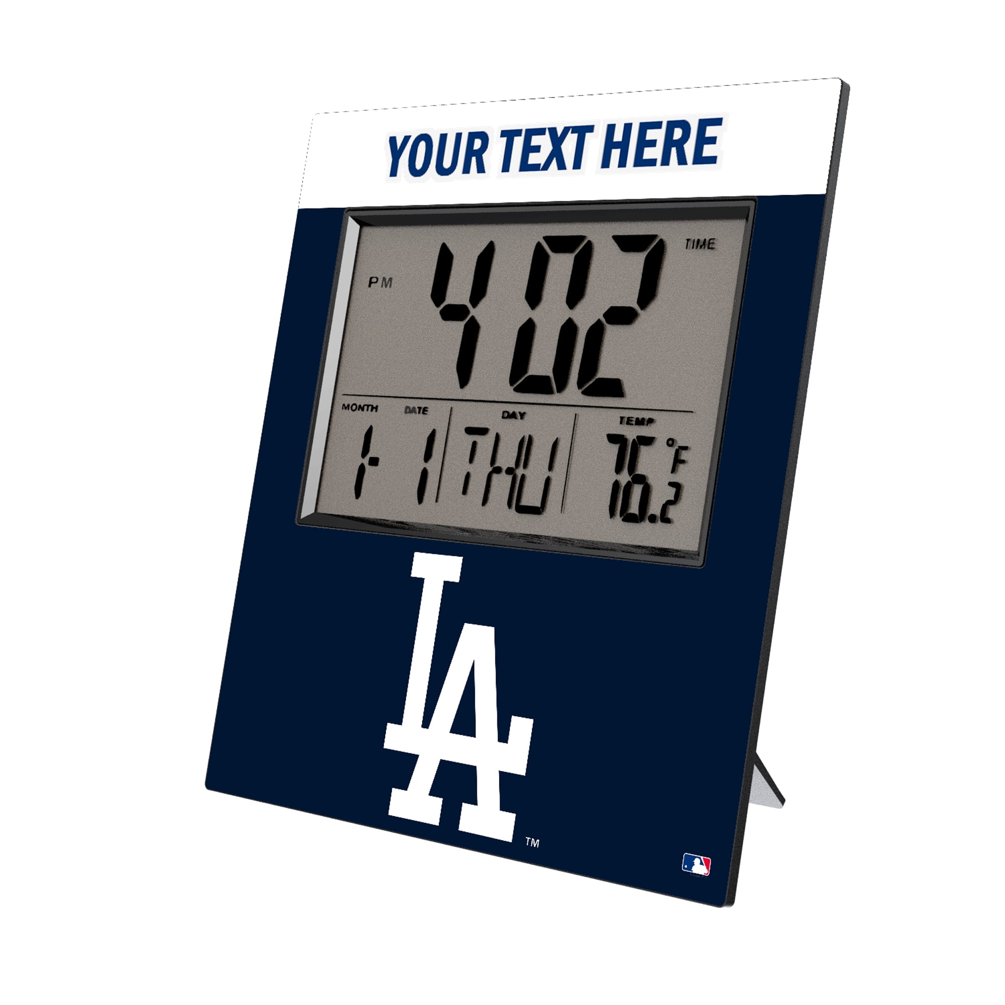 Keyscaper Los Angeles Dodgers Personalized Digital Desk Clock