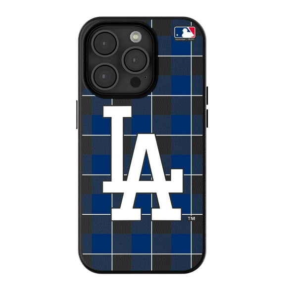 Keyscaper Los Angeles Dodgers Plaid Magnetic Bump iPhone Case