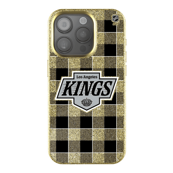 Keyscaper Los Angeles Kings Plaid Bling iPhone Case