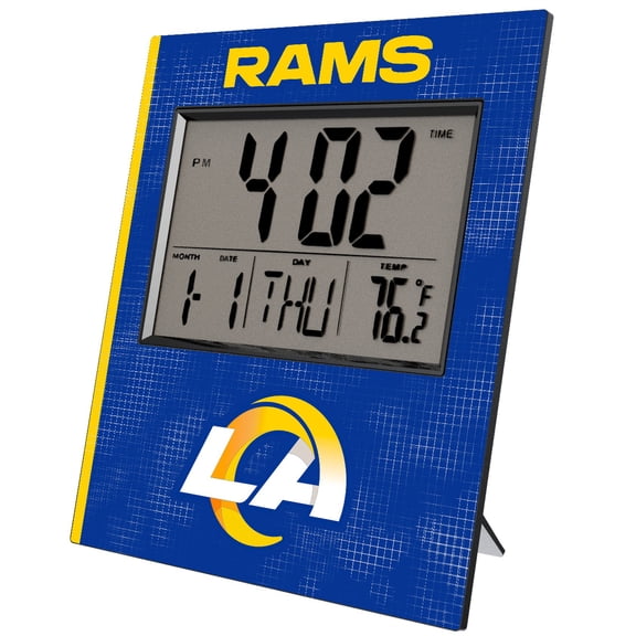 Keyscaper Los Angeles Rams Cross Hatch Digital Desk Clock