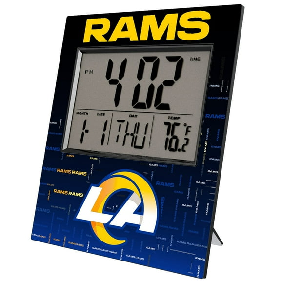 Keyscaper Los Angeles Rams Quadtile Digital Desk Clock