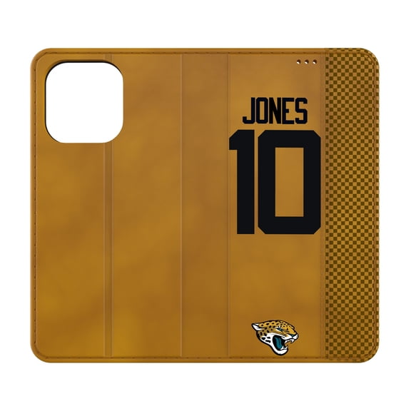 Keyscaper Mac Jones Brown Jacksonville Jaguars Folio iPhone Case