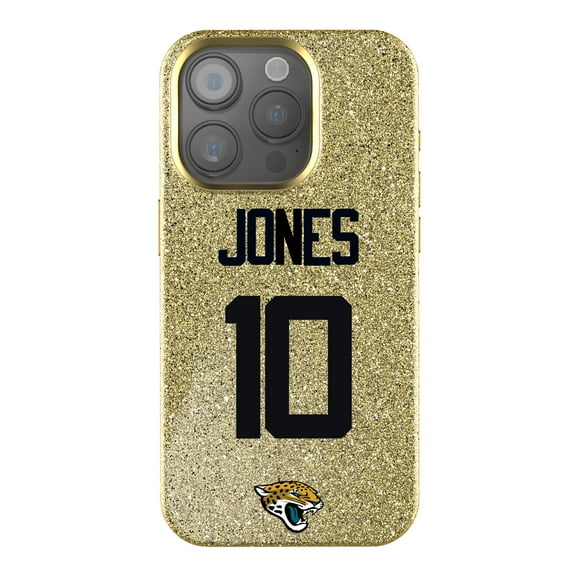 Keyscaper Mac Jones Gold Jacksonville Jaguars Bling iPhone Case