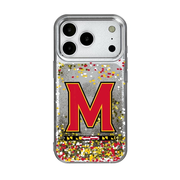 Keyscaper Maryland Terrapins iPhone Glitter Case with Confetti Design