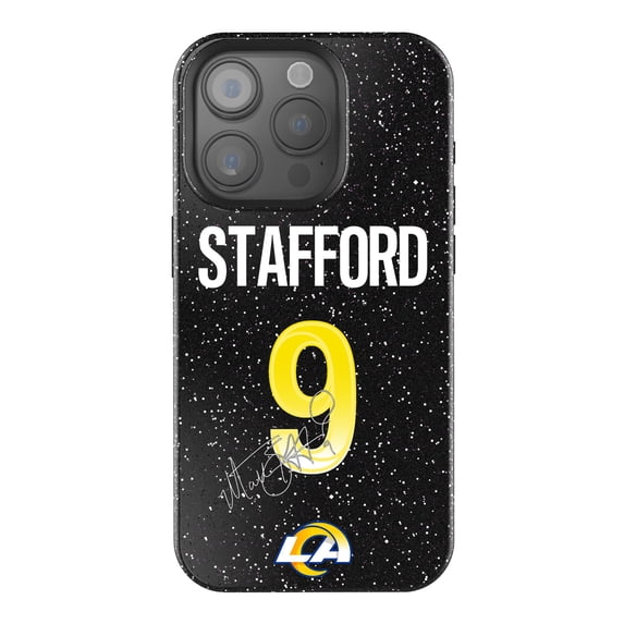Keyscaper Matthew Stafford Black Los Angeles Rams Bling iPhone Case