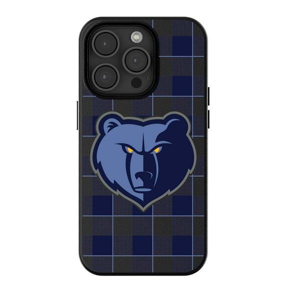 Keyscaper Memphis Grizzlies Plaid Magnetic Bump iPhone Case