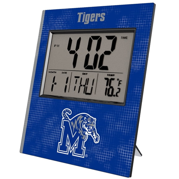 Keyscaper Memphis Tigers Cross Hatch Digital Desk Clock