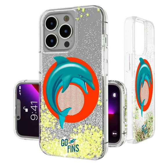 Keyscaper Miami Dolphins iPhone Glitter Case