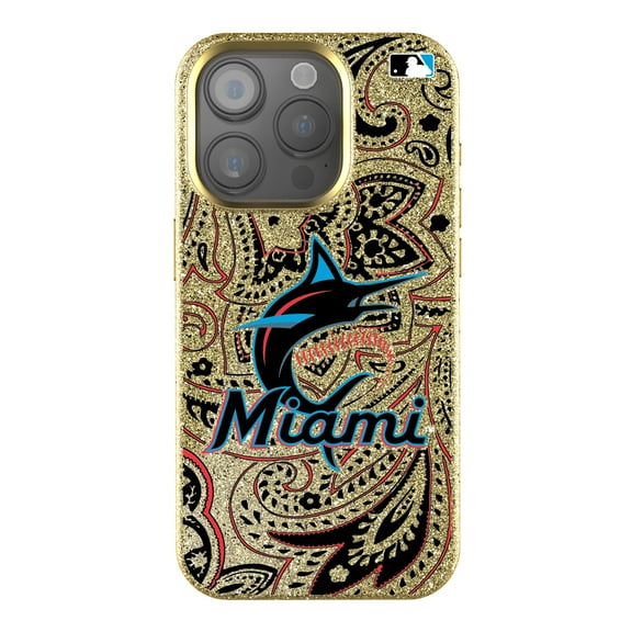 Keyscaper Miami Marlins Paisley Bling iPhone Case