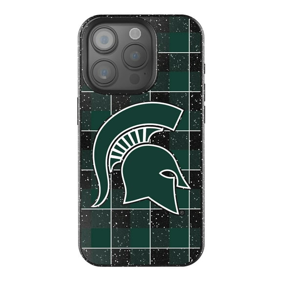 Keyscaper Michigan State Spartans Plaid Bling iPhone Case