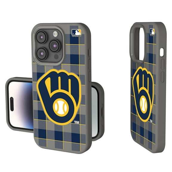 Keyscaper Milwaukee Brewers Plaid Soft Touch iPhone Case