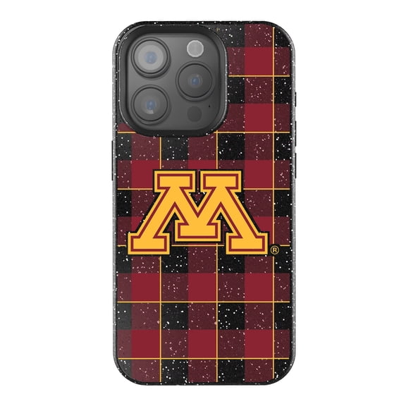 Keyscaper Minnesota Golden Gophers Plaid Bling iPhone Case