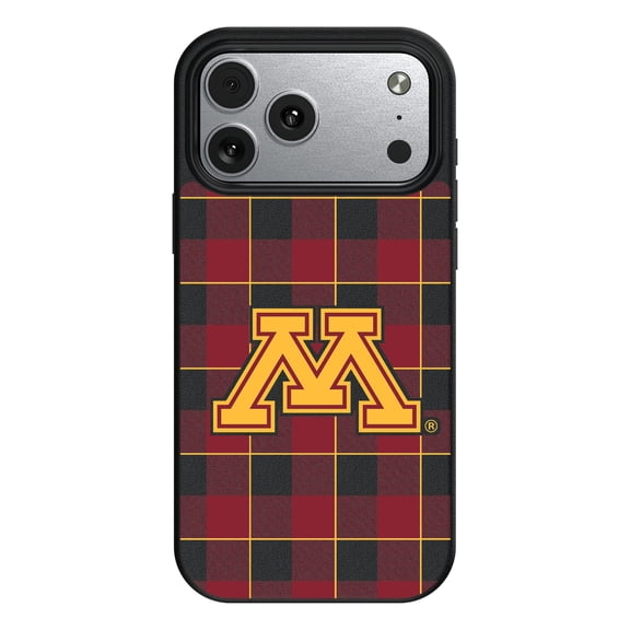 Keyscaper Minnesota Golden Gophers Plaid Magnetic Bump iPhone Case