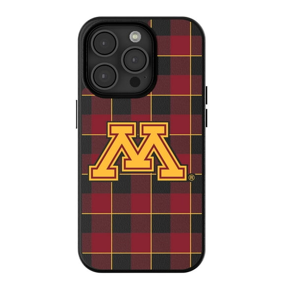 Keyscaper Minnesota Golden Gophers Plaid Magnetic Bump iPhone Case
