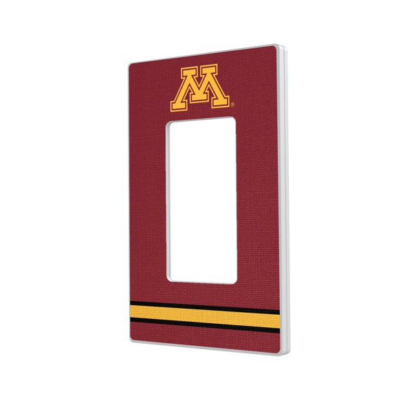 Keyscaper Minnesota Golden Gophers Stripe Design Single Rocker Lightswitch Plate