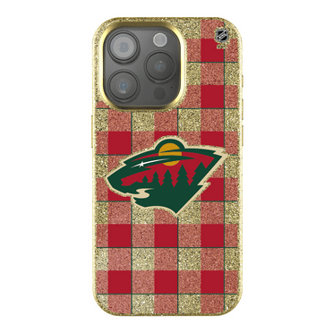 Keyscaper  Minnesota Wild Plaid Bling iPhone Case