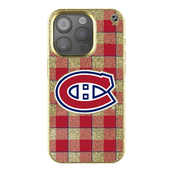 Keyscaper  Montreal Canadiens Plaid Bling iPhone Case