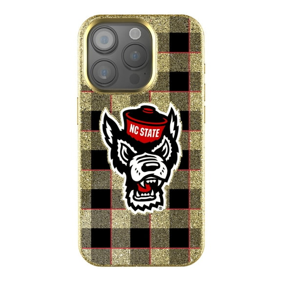 Keyscaper NC State Wolfpack Plaid Bling iPhone Case