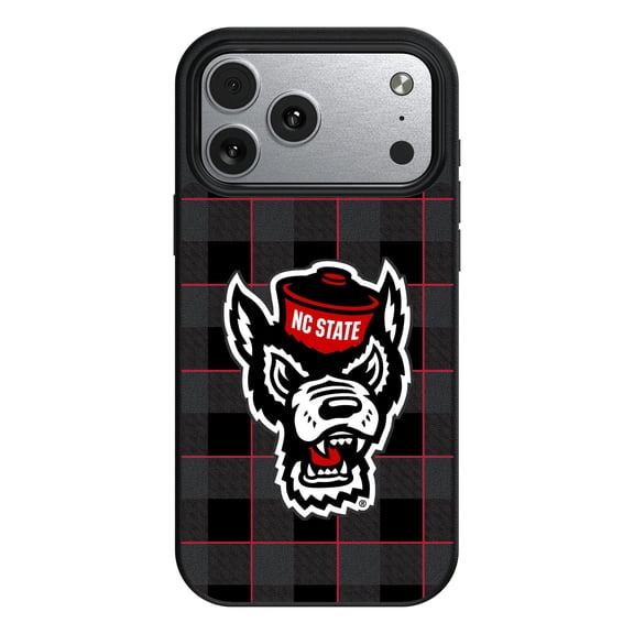 Keyscaper NC State Wolfpack Plaid Magnetic Bump iPhone Case
