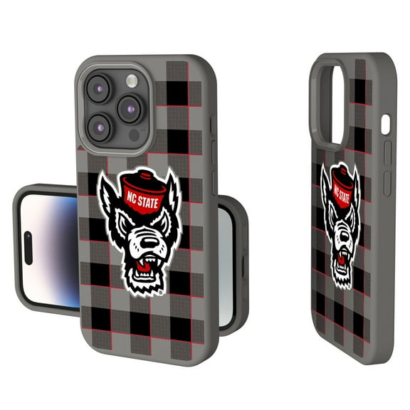 Keyscaper NC State Wolfpack Plaid Soft Touch iPhone Case