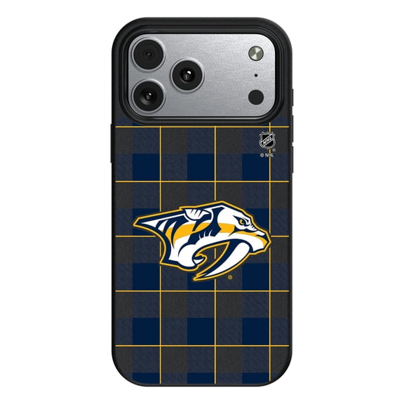 Keyscaper Nashville Predators Plaid iPhone Magnetic Bump Case