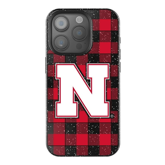 Keyscaper Nebraska Huskers Plaid Bling iPhone Case
