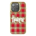 thumbnail image 1 of Keyscaper Nebraska Huskers Plaid Bling iPhone Case, 1 of 1